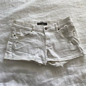 Abercrombie White Jean Shorts